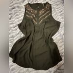 BCBGMAXAZRIA  Black Lace Detail Blouse Photo 1