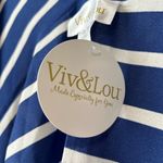Viv & Lou Navy Striped Emma top one size Photo 6