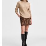 On 34th Women Mock Neck Cable Sweater In Cinnamon Color Size L Photo 1