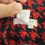 Coldwater Creek  M Red Black Houndstooth Knit Long Jacket Dress Retro Preppy Photo 2