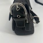 Coach 1463 Vintage Black Soho Flap Y2K Signature C Canvas Shoulder Bag Photo 8