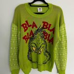 Women's Christmas The Grinch Red Blah Blah Blah Green Sweater Top XL 16 Photo 10