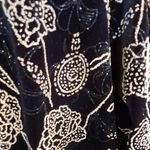 Notations  Black Velvet with Gold Flower Cardigan with Attached Velvet Top Size L Photo 1