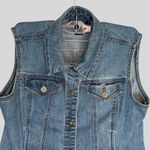 Charter Club Size PP Vest Jacket Denim Sleeveless Button Front & Flap Pockets Photo 4