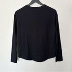 Madewell  Top Womens Relaxed Long-Sleeve Crewneck Tee Black 100% Cotton‎ XXS NEW Photo 6
