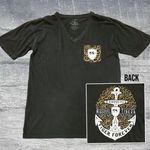 Royce Apparel Missouri Tigers Short Sleeve T Shirt Womens L Mizzou V Neck Black Wash Cotton Photo 2