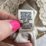 Cato Y2K Medium M Beige Cami Tank Top Lace Neck Bottom Trim Boho Whimsy Coquette Photo 7