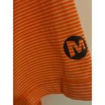 Merrell Women Orange Striped V Neck Athletic T Shirt Top Size L Photo 3