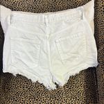 We The Free  Cream Jean Shorts High-Waisted Distressed Photo 2