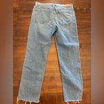 Madewell  The Perfect Vintage Jean 31 Blue Straight Leg Distressed Raw Hem Jeans Photo 3