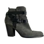 Ivanka Trump Filoer Gray Suede Leather Zip High Heel Ankle BootsWomens Sz 9 1/2. Photo 0
