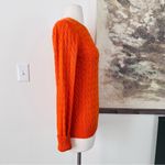 Gap Orange Crew Neck Sweater with Cable Knit Design Photo 3