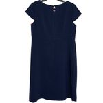 Lilly Pulitzer Vintage Navy Blue Gold Button Cap Sleeve Dress Size 10 Photo 1