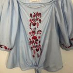 ZARA  Trafaluc Collection Off-Shoulder Embroidered Boho Top S Photo 2