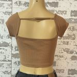 Stylish Brown Crop Top for Women Tan Photo 4