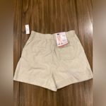 Joie  rainy day beige khaki linen pleated high rise Chino shorts nwt xs Photo 6