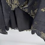 Poet Maxi Dress Womens Large Black Gold Haiku Koi Fish Print Photo 10