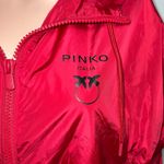 NWT Pinko Tango Red Guastalla Tela Tecnica Wind Breaker Zip Up Jacket Photo 1