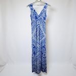Lilly Pulitzer  Miraflora Dress Women XS Maxi Blue Crush Open Water Preppy Summer Photo 2