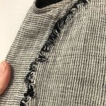 Madewell Black & White Tweed Frayed Edges Top Womens XS Tank Blouse Fringe Photo 1