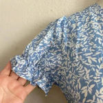 🆕Trendy Summer Blue Leaf Botton Trail A Photo 5