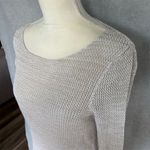 Old Navy Women's Oatmeal Long Sleeve Open Waffle Knit Pullover Sweater M Photo 1