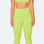 Set Active  Leggings Neon Green Sportsbody High Waisted Pull On Stretch Small Photo 0