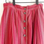 Landhaus‎ Skirt Womens 14 Red Cottagecore Linen Oktoberfest Holiday lagenlook Photo 1