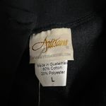 New with tags VTG Deadstock Artisans Inc. Black Cardinal Leaves Cardigan Sweater Size L Photo 7