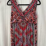 Soma Women’s Medium Red Patterned Maxi Dress Stretchy Photo 0