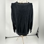 Aerie  black brushed fleece long sleeve sweatshirt with side splits size small Photo 9