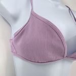 PacSun NWT Ribbed Triangle Bikini Set Purple Medium Racerback Lavender Photo 3