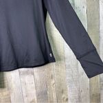 Free Country  Size Medium Crewneck Long Sleeve w/Thumb-Holes Black Athletic Shirt Photo 2