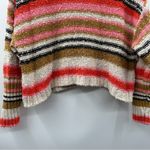 Billabong Easy Going Multicolor Chunky Knit Long Sleeve Cropped Sweater Sz XS Photo 4