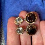 Tacori 18K925 Prasiolite & Smokey Quartz Drop Earrings Gold Photo 1