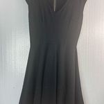 Bar III  L V-Neck Cap Sleeve Fit n Flare Mini Dress - Black - Funeral Photo 0