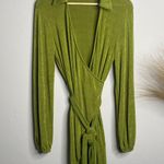 Princess Polly Green Party Time Mini Wrap Dress 2 Photo 2