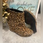 BCBGeneration Ankle Boots Size 7 Suede Wedge Heel Brown Photo 3