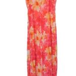 Vintage Y2K Candy Rocket Pink Floral Maxi Dress Orange Photo 4