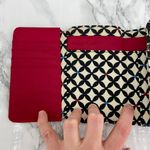 Vera Bradley  Barcelona Stripe Black White Floral Medallion Snap Trifold Wallet Photo 5