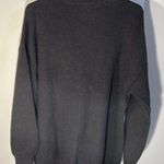 Lunya Good in Bed Waffle Sweater Cotton Silk Henley Onyx Front Button Heavy Knit Gray Size M Photo 11