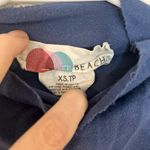 Free People  Beach Dark Blue Muscle Tee Tank with Raw Hem Size XS Photo 1