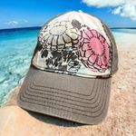 Sonoma  Life + Style Ball Hat Cap Snapack Brown Floral Flowers Photo 0