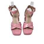 Indigo rd. Faux Leather Block Heels Open Toe Pump Heels Baby Pink Size 7 M Photo 2