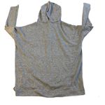 Moral Fiber  crop Top with hoodie Gray XL Lace up Front Low Front Long Back. Photo 7