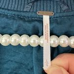 Free People  Teal Quilted Jacket Large Photo 6