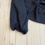 T Tahari  Zip Up Blouse Navy Blue Sz XS NWT Photo 5