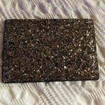 Kate Spade Glitter Card Holder Saffiano PVC Black Gold Sparkle NWT Photo 0
