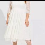 Torrid  NWT Ivory Lace Tea-Length Wedding Dress Engagement Shower plus size 24 Photo 1