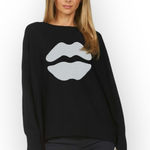 Lauren Moshi ᨎ Ladona X White Mouth Lightweight Knit Cashmere Sweater ᨎ Black S Photo 0